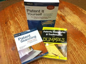 Various Books available with Patent information. (Photo by: Robin Hamilton/Full Sail University)